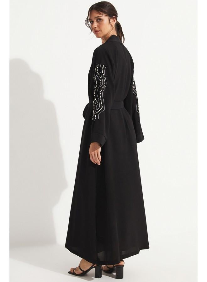 جون عباية مطرزة بأكمام - Image 4