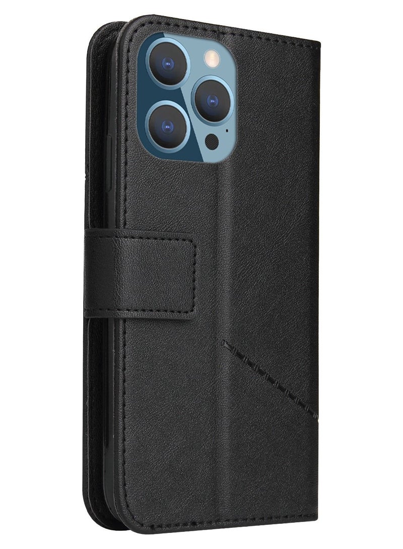 Suteni Flip Cover Leather Protective Hidden Card Slots Phone Case for iPhone - Image 2