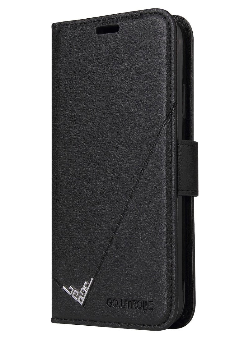 Suteni Flip Cover Leather Protective Hidden Card Slots Phone Case for iPhone - Image 1