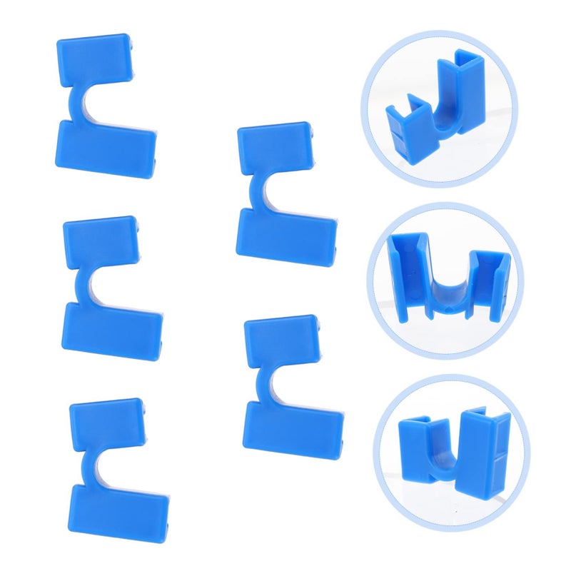 Blue 5 Pack Reusable Plastic Chopstick Clips Non Slip Easy Handling Home Restaurant - Image 4