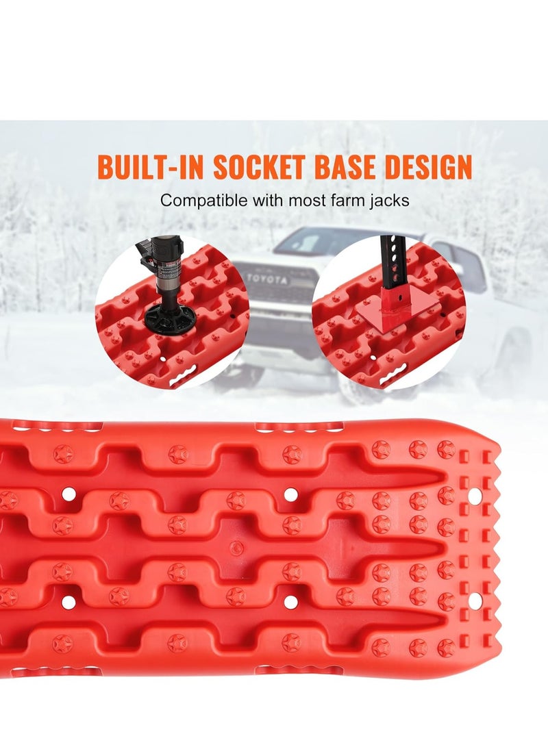 Generic 10 TON Traction Boards with PP Material, Recovery Boards for Off-road Vehicles/Cars/Pickups/SUVs/RVs, Pair Tire Traction Mats on Sand, Mud and Loose Terrain, Short, Orange(2 PCS)  - Image 3
