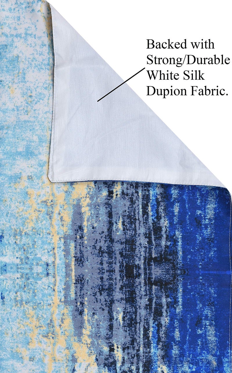 AEROHAVEN™ Abstract Multicolour HD Digital Modern 6 Seater Table Runner Cloth Cover - TR14 - (Blue, 13 x 72 Inch) - Image 3