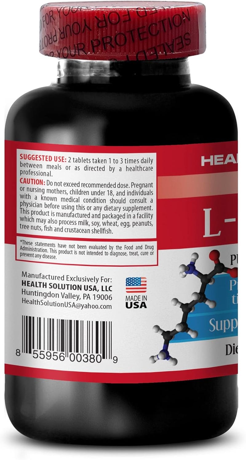 Health Solution Prime Llysine 1000 mg Tablets  LLYSINE 1000MG  Promote Healthy Skin  llysine Tablets  llysine 1000mg Tablets  llysine Supplement  llysine Ointment  lysine 1000mg Tablets 2 Bottles 200 Tabs - Image 3