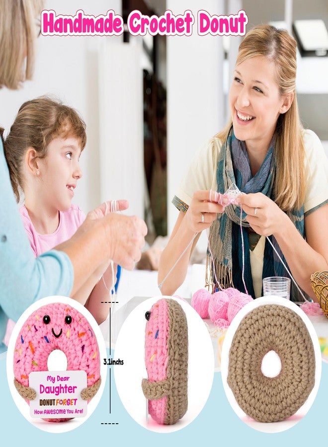 BuiltFit Birthday Gifts for Daughter from Mom - Funny Handmade Crochet Knitted Donut for Daughters Graduation Christmas Stocking Stuffers Present from Mother Dad - Image 3