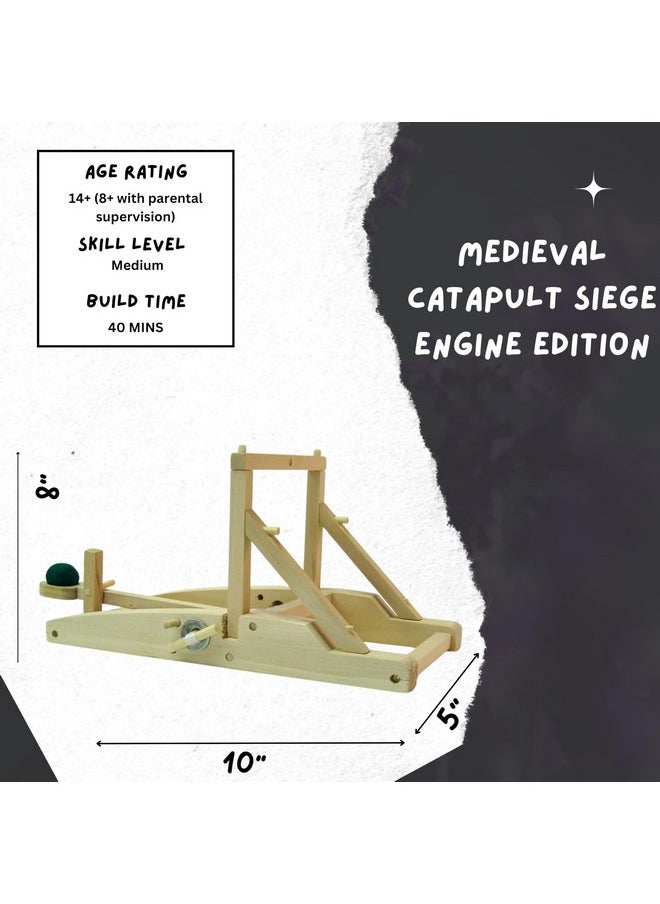 Pathfinders Stem Kit Catapult Kit For Kids Wooden Building Kit Trebuchet Engineering Kit Educational Toys For Kids Science Kit For Kids Ages 12-14 Stem Projects Physics Toys Medieval Weapons  - Image 5