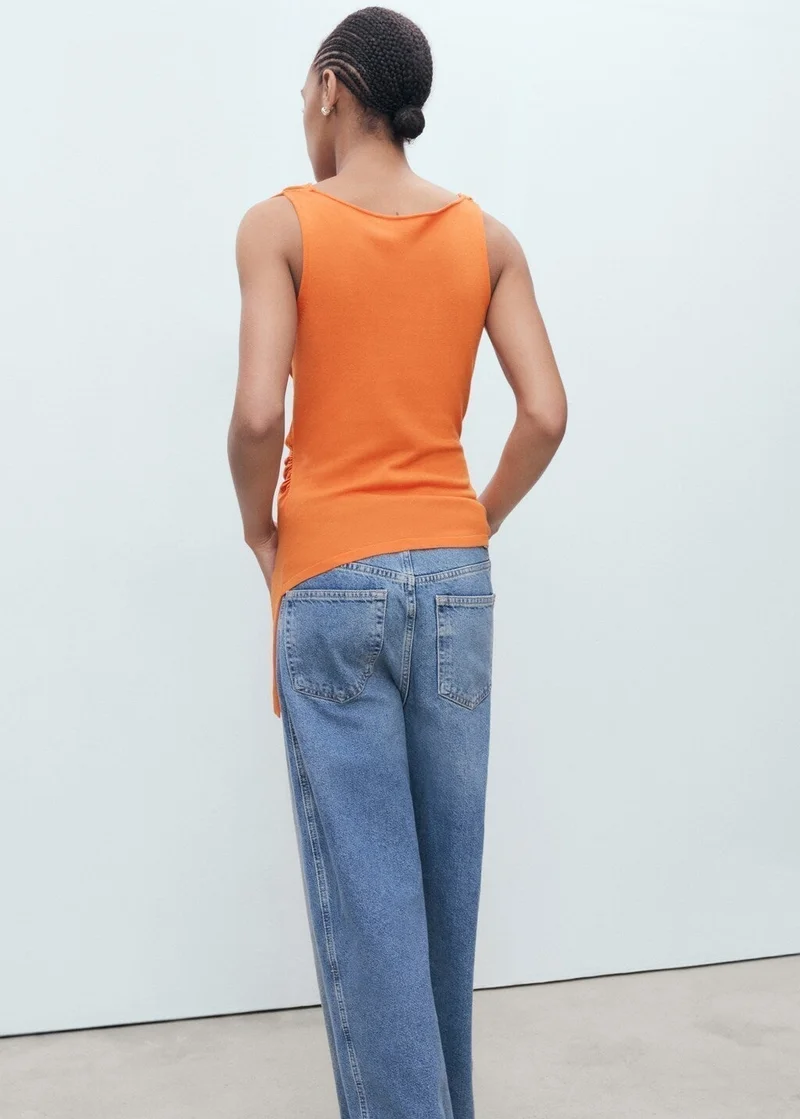 MANGO Draped knitted top