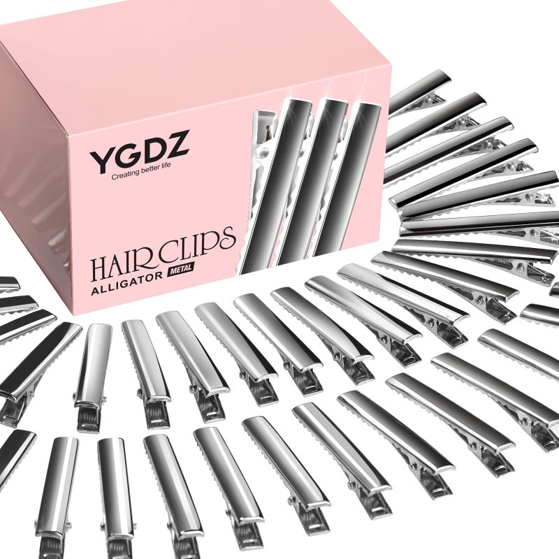 YGDZ Alligator Hair Clips, 150pcs 1.77 Inch Metal Hair Bow Clips Single Prong Silver Alligator Hair Clips for Bows Making Crafts(4.5cm) - Image 1