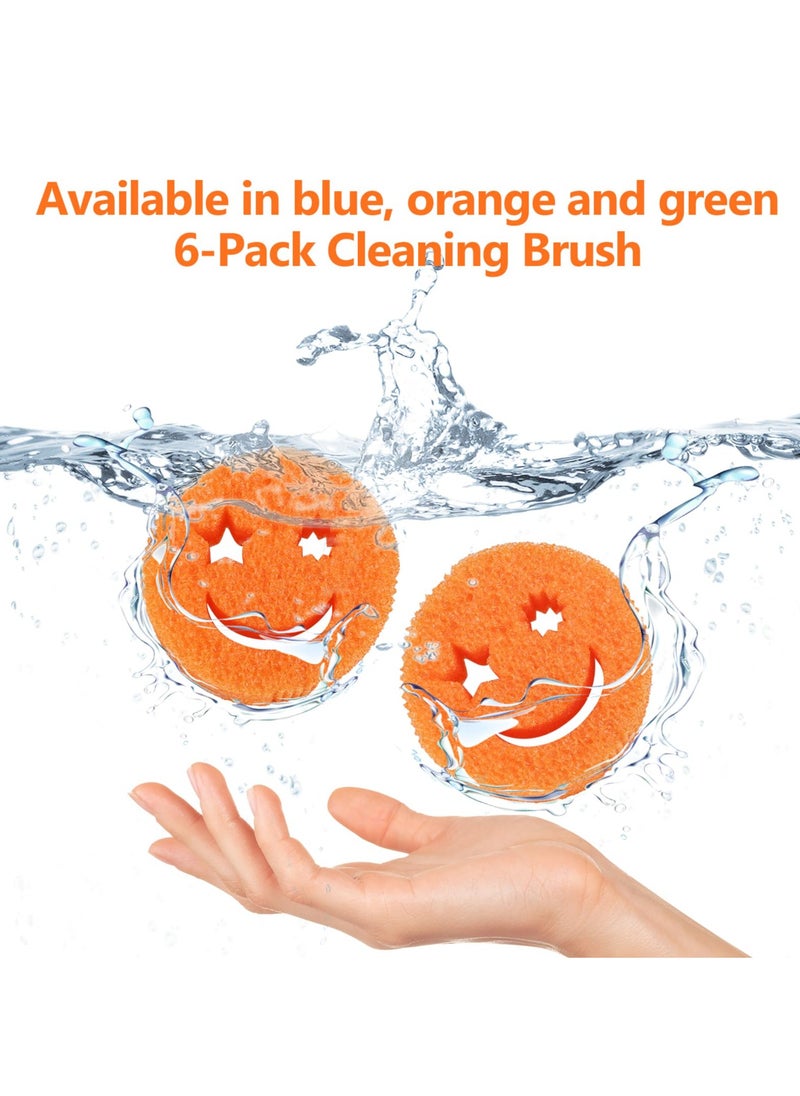 Generic Color Sponge(6 PCS) - Scratch-Free Multipurpose Dish Sponges for Kitchen, Bathroom - BPA Free & Made with Polymer Foam - Temperature Controlled Kitchen Sponge for Dishes, Odor Resistant Scrubber  - Image 2
