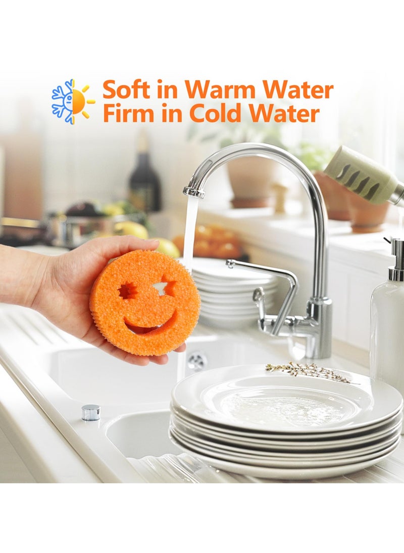 Generic Color Sponge(6 PCS) - Scratch-Free Multipurpose Dish Sponges for Kitchen, Bathroom - BPA Free & Made with Polymer Foam - Temperature Controlled Kitchen Sponge for Dishes, Odor Resistant Scrubber  - Image 4