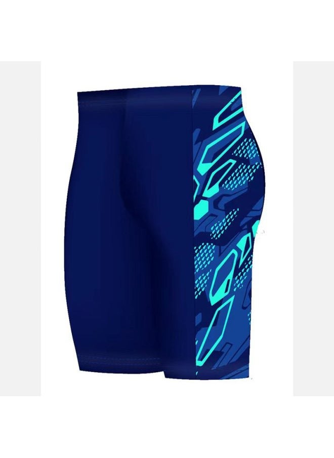 Loquat Mixed Batch Five-point Knee-length Swimming Trunks Men's Tether Stretch Fashion Fitness Swimming Trunks Student Swimming Pool Cross-Border-Color:9059 Black-  - Image 4