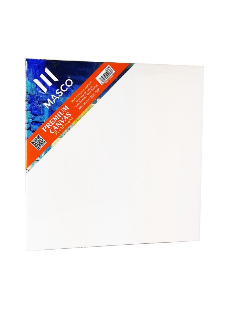 MASCO Premium Canvas Art Board 30x30 Cm, White 