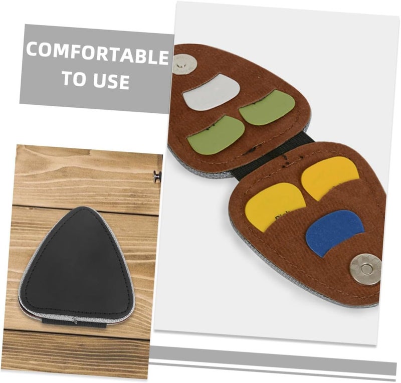Alasum Guitar Pick Holder Case Heart-Shaped Oxford Fabric Pick Bag 6-Slot Storage Organizer Carrying and Protection - Image 4