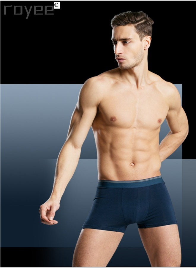 Royee - 3Pack Pure cotton of Men's underwear，Mid rise flat angle pants, knitted pure cotton for comfortable and breathable underwear - Image 1