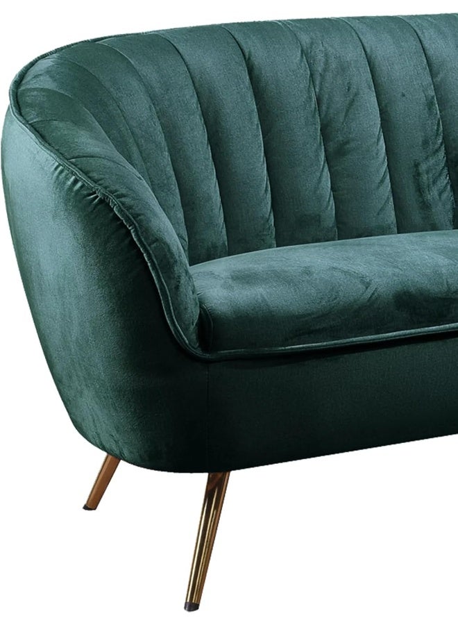 Ripple FURNITURE UAE Homes Velvet 3-Seater Sofa, Green - Image 4