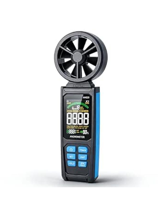 مقياس شدة الرياح الرقمي من نون، جهاز محمول لقياس سرعة الرياح وسرعة تدفق الهواء واختبار CFM مع إضاءة خلفية LED - Image 1