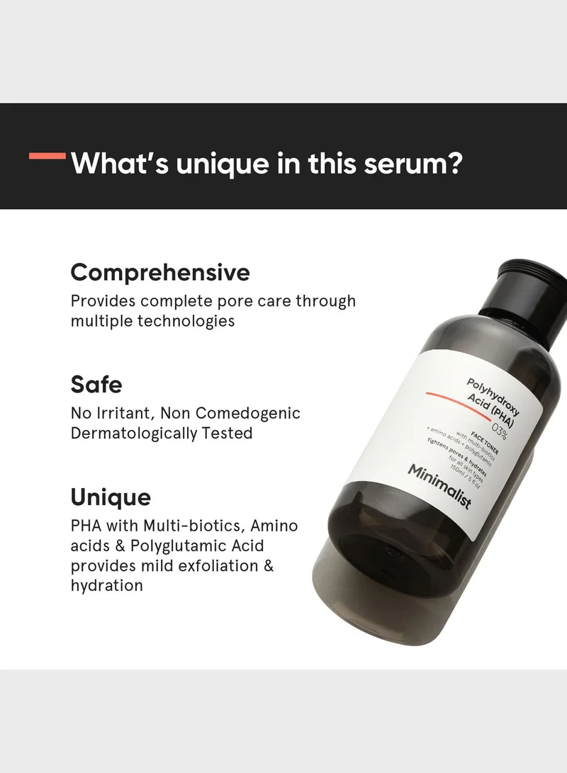 Minimalist Skincare PHA 3% Face Toner