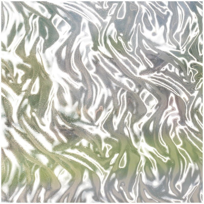 rabbitgoo Frosted Glass Window Privacy Film with Wave Effect, Decorative Cling UV Sun Blocking Decals for Home, Removable and Reusable, 17.5 x 78.7 inches - Image 1