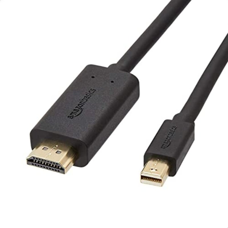 كابل Mini DisplayPort إلى HDMI لشاشات سطح المكتب، سبائك الألومنيوم، أسود، دعم 4K@60 هرتز - Image 1
