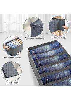 Generic 4 Pieces - Wardrobe & Drawer Clothes Organizer ( 6 Grids ) Foldable - Grey  - Image 3