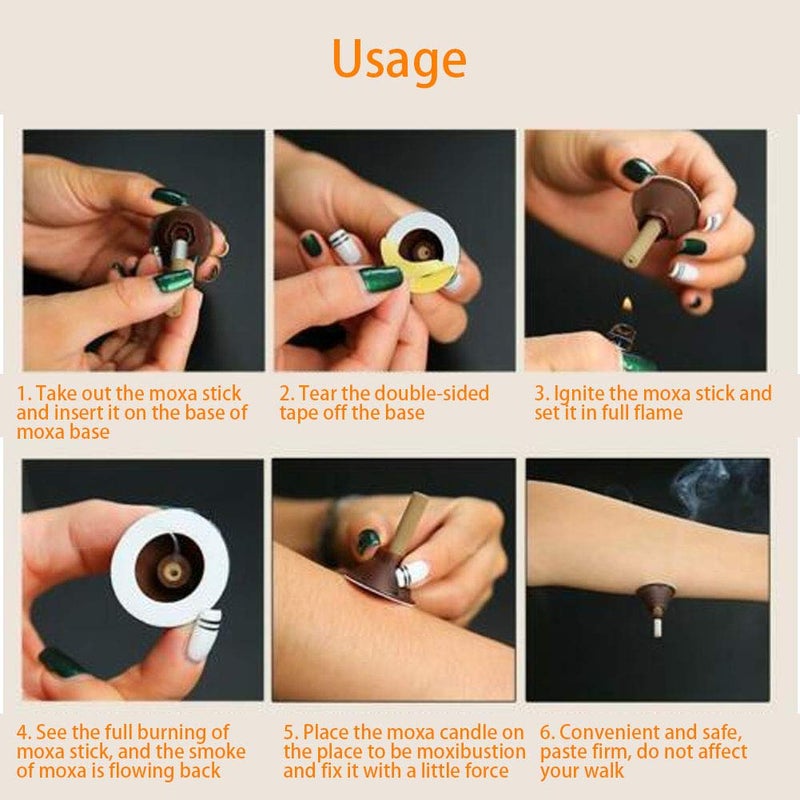 klarako 60pcs Self-Adhesive Moxa Stick, Pure Moxa Cone Health Care Moxibustion Stick for Cervical Spondylosis, Periarthritis Shoulder, Neck, Pain Waist and Legs,Moxibustion Sticks On Cone Roll - Image 4
