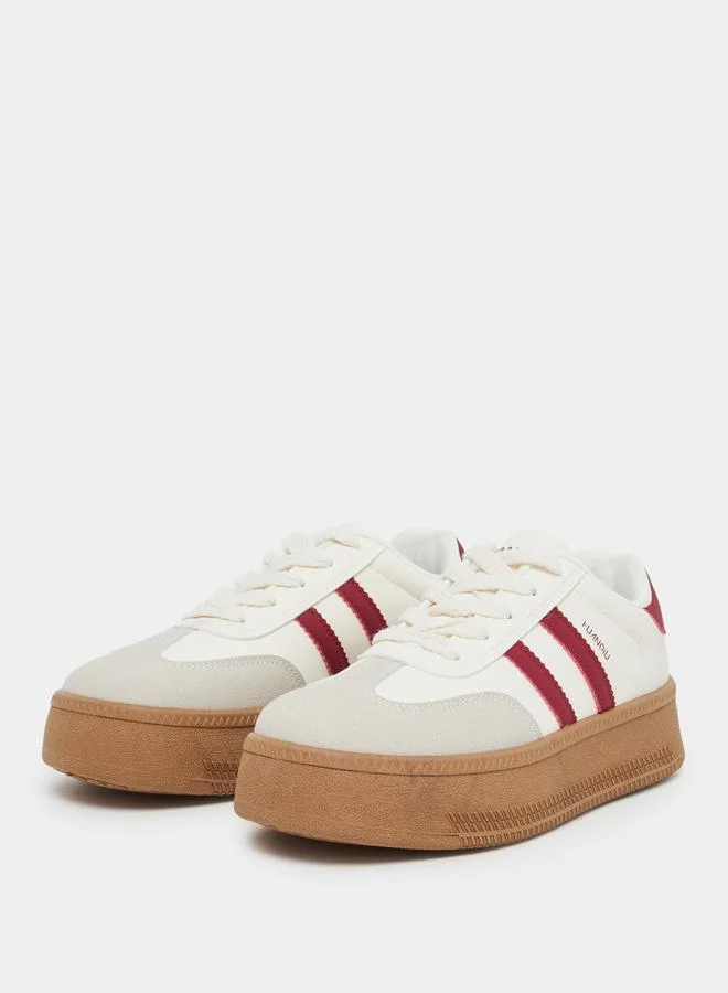 Styli Styli Women Beige Platform Sneakers