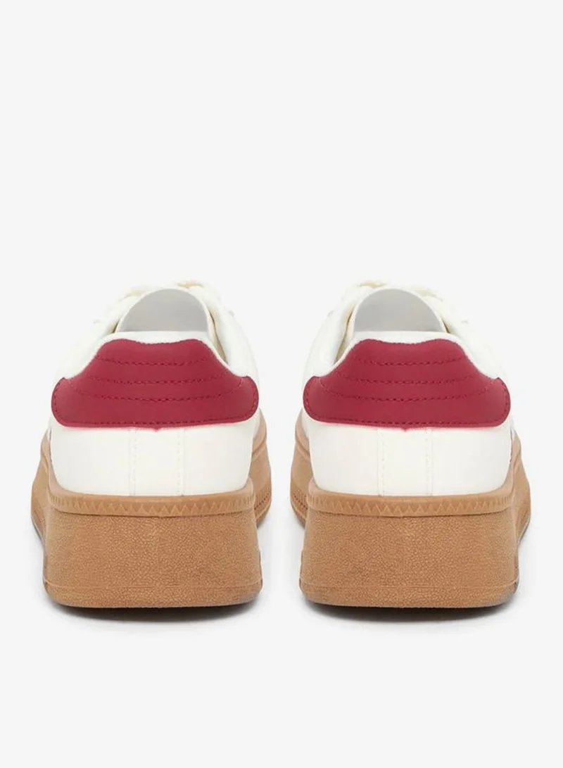 Styli Active Beige Women Beige Platform Sneakers for Women | Best Price UAE