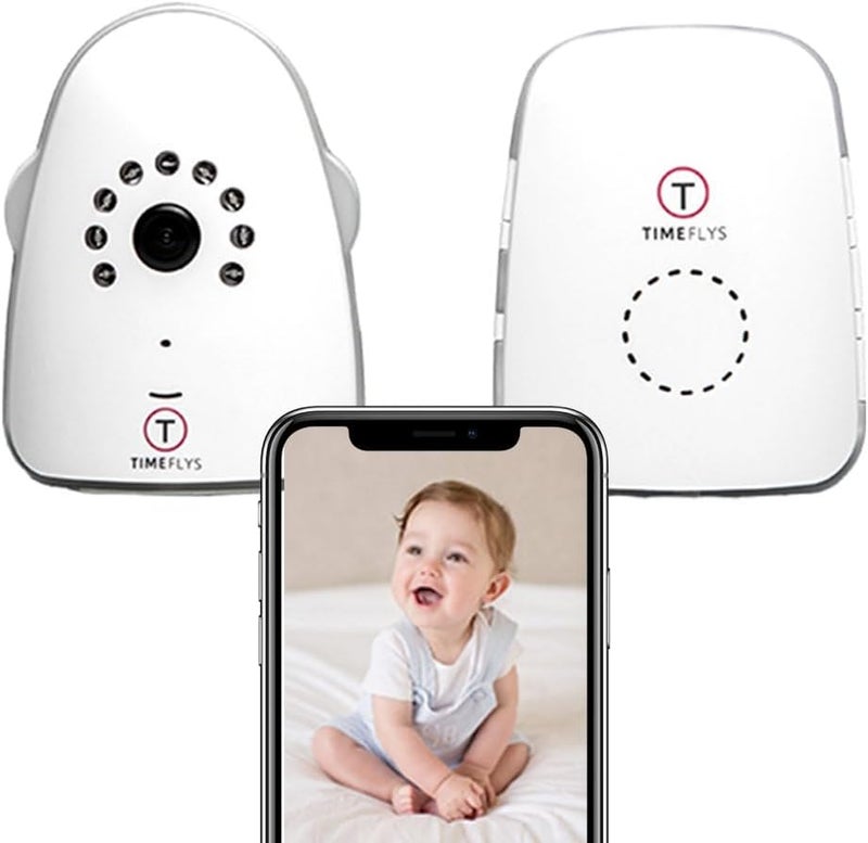TimeFlys Smart Baby Monitor with Audio and IP Cam WiFi Pet Camera Video Indoor IP Camera Super Long Range Up to 2000 Feets Home Security Camera Night Vision TwoWay Audio - Image 1
