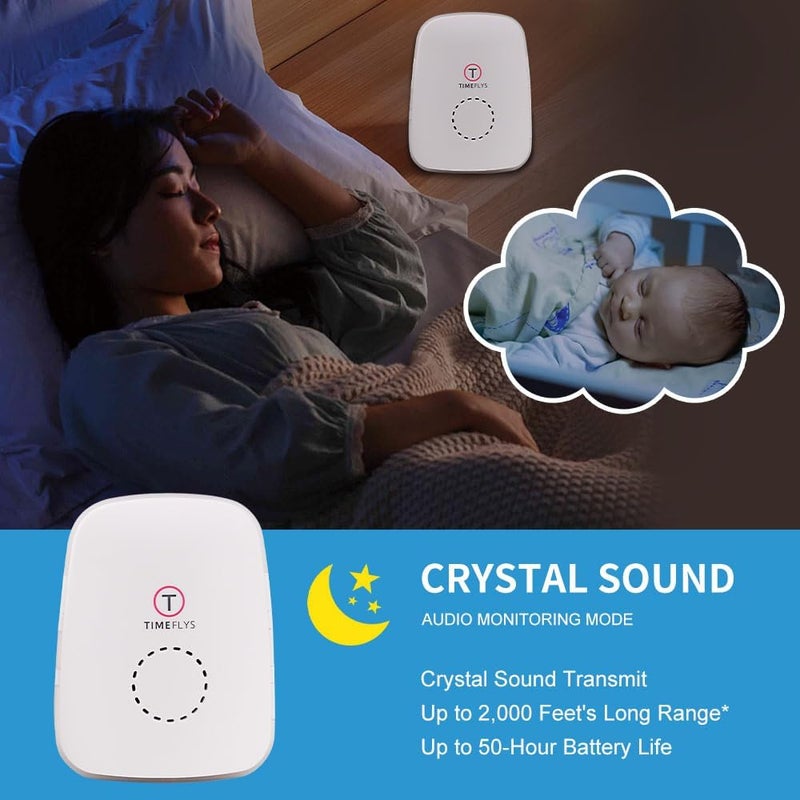 TimeFlys Smart Baby Monitor with Audio and IP Cam WiFi Pet Camera Video Indoor IP Camera Super Long Range Up to 2000 Feets Home Security Camera Night Vision TwoWay Audio - Image 4