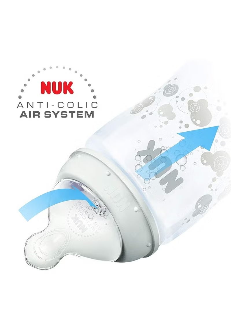 نوك NUK First Choice+ زجاجة لعبة قصة الطفل، 6-18 شهور، مكافحة الكوليك، سيليكون تيت، خالية من BPA، بز، 300 مل - Image 4