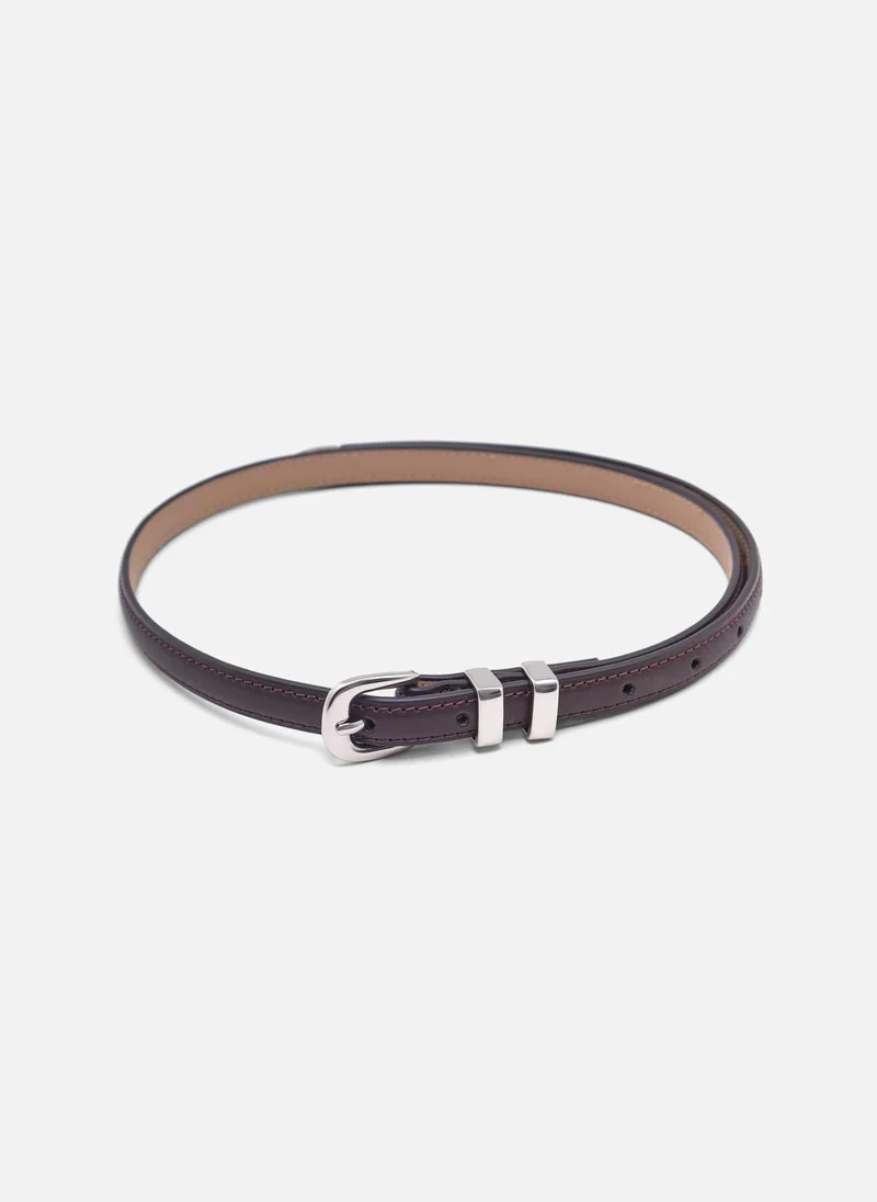 Lichi  Slim leather belt with metal decorations for Women | Best Price UAE