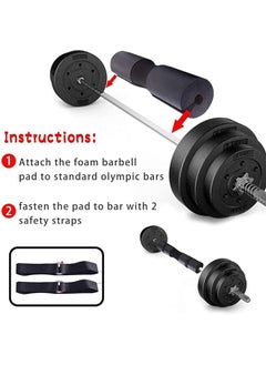 erorex Barbell Pad Squat Pad, Black Foam Sponge Pad For Squats For Squats, Squat Bar Pad Provides Relief To Neck And Shoulders, Squat Pad Barbell Pad For Weightlifting, Squats, Lunges, Hip Thrusts  - Image 2