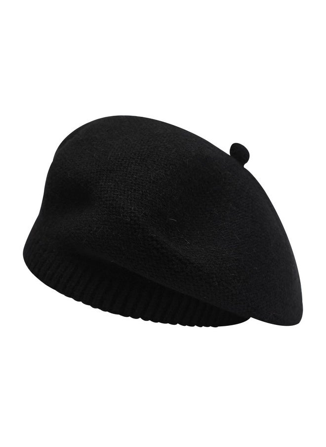 French Beret Hat Fashion Print Lightweight Winter Warm Artist Hat For Women (Solid Black) - pzsku/Z0B3D0AFBD981230ECFE9Z/45/_/1735566622/a0103d87-4dca-48d7-91ec-991bfa4bdcf2