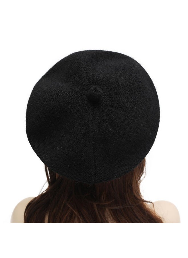 French Beret Hat Fashion Print Lightweight Winter Warm Artist Hat For Women (Solid Black) - pzsku/Z0B3D0AFBD981230ECFE9Z/45/_/1735566623/117720f0-158d-4036-8cf6-01fd5a781907