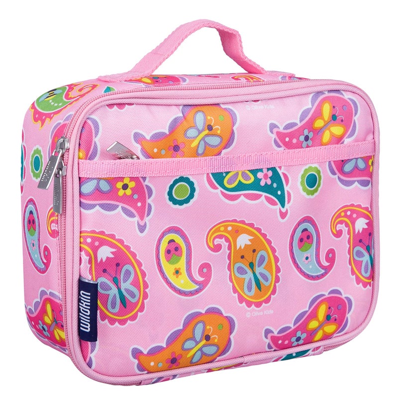 Wildkin Kids Insulated Lunch Box  Durable and Reusable for School  Travel  Paisley