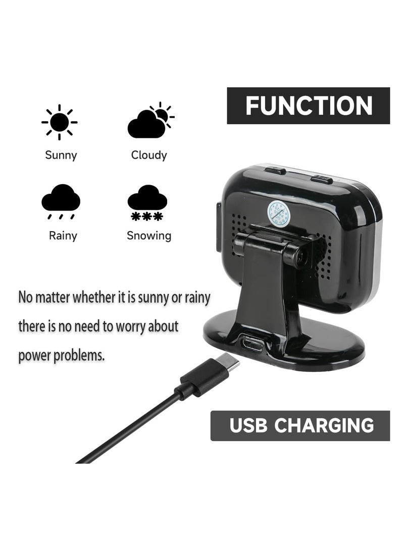 Tire Pressure Monitoring System, TPMS USB Charger Monitor with 4 Sensors & 5 Alarm Modes, Colorful LCD Display, Real-time Monitoring Pressure and Temperature, Easy to Install, Ideal for RV SUV MPV