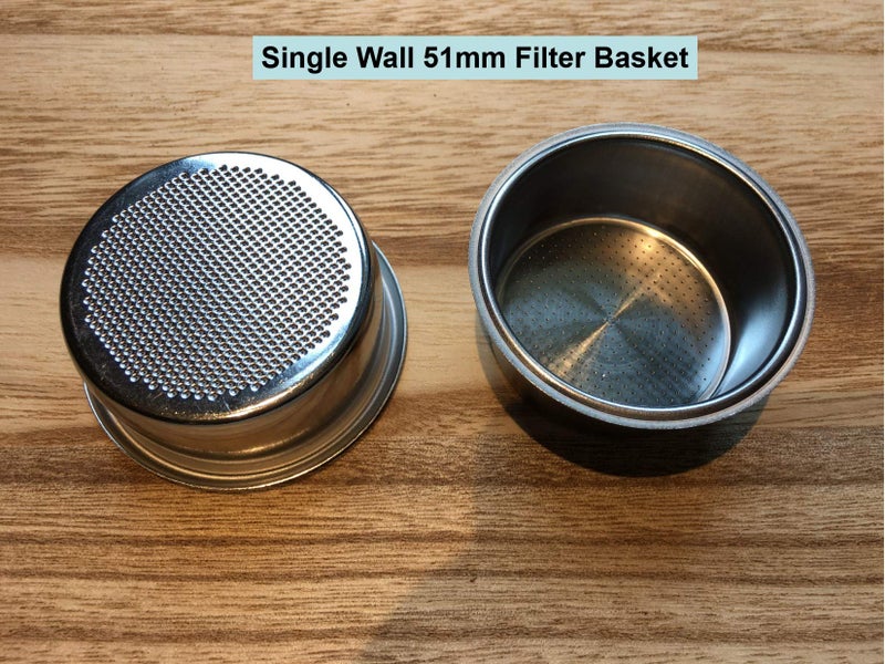 Joytata 51mm Filter Basket Stainless Steel Portafilter Basket Espresso Handle Basket Compatible with Breville/Delonghi Espresso Maker,Double Cup Filter Basket Replacement - Image 4