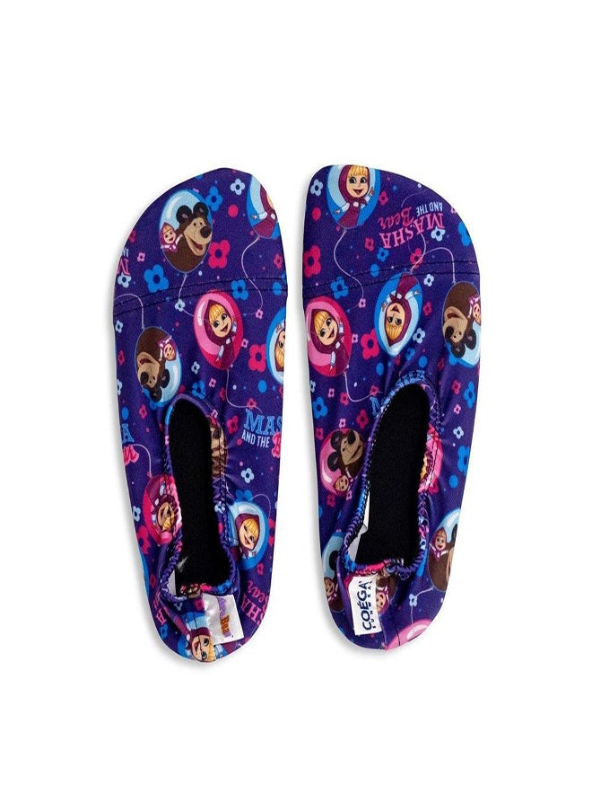 COEGA SUNWEAR Girl'S Pool Shoes - Masha 2021 Infant - Purple Masha Balloons 