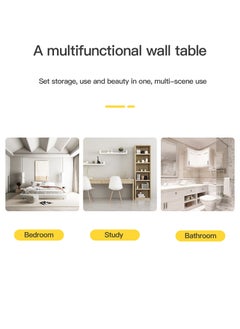 Sharpdo Multifunctional Wall Mounted Folding Computer Desk Kitchen Countertop Space Saver White 80*40cm  - Image 2