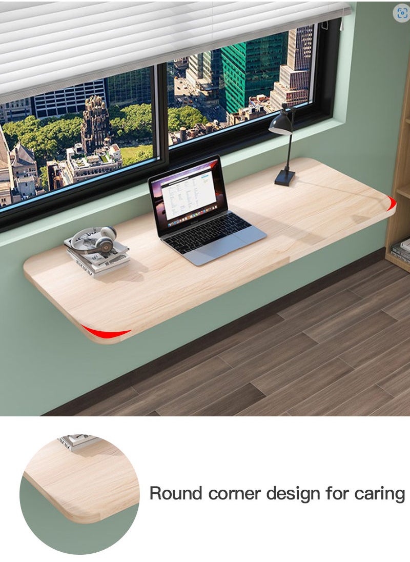 Sharpdo - Multifunctional Wall Mounted Folding Computer Desk Kitchen Countertop Space Saver White 80*40cm - Image 1