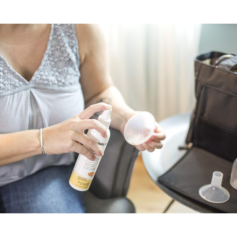 Medela بخاخ تعقيم مضخة الثدي وإكسسواراتها من ميديلا - آمن بدون شطف - معقم مضخة الثدي يقضي على 99.9% من البكتيريا والجراثيم الشائعة - 8 أونصات سائلة، شفاف - Image 2