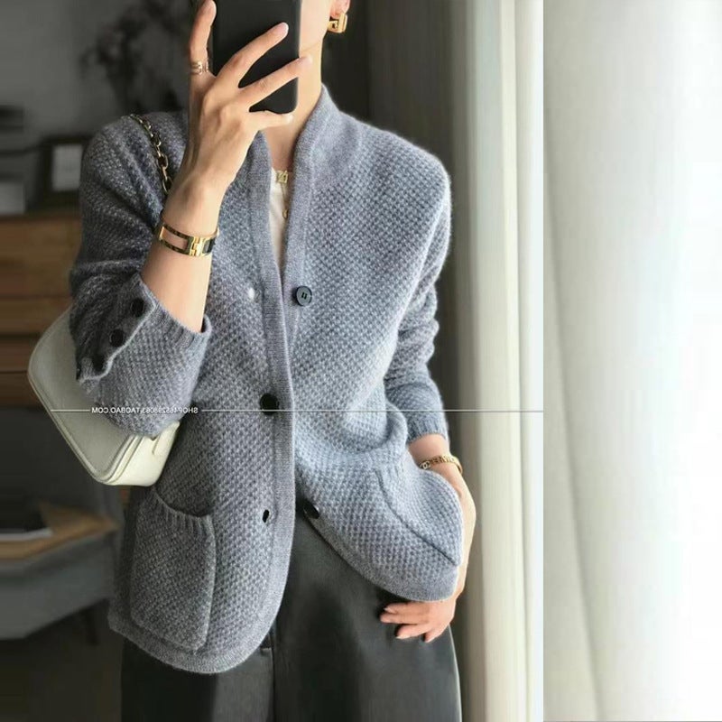 New Arrival Autumn/Winter Solid Color Korean Style Womens Half Polo/Turtle Neck Jacket Loose Fit Thickened Sweater Knitted Top  Camel  - Image 2