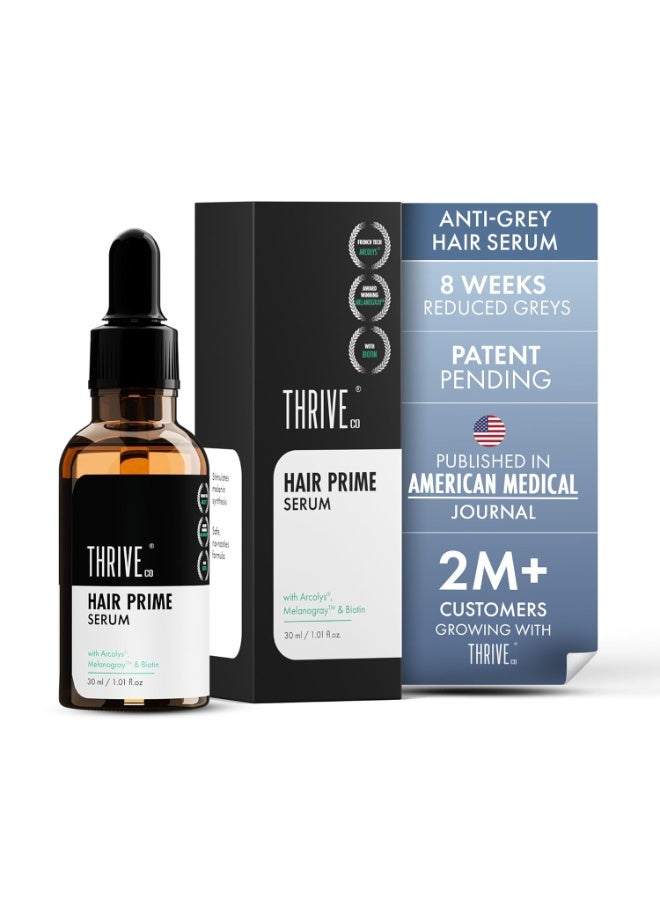 ثريفيكو سيروم ثرايف كو المضاد للشيب | يعكس ويحد من ظهور الشعر الرمادي | يحتوي على أركوليس والبيوتين ومستخلص الشاي الأسود | خفيف الوزن، غير لزج، وعديم الرائحة | مناسب للرجال والنساء | 30 مل (عبوة واحدة) - Image 1
