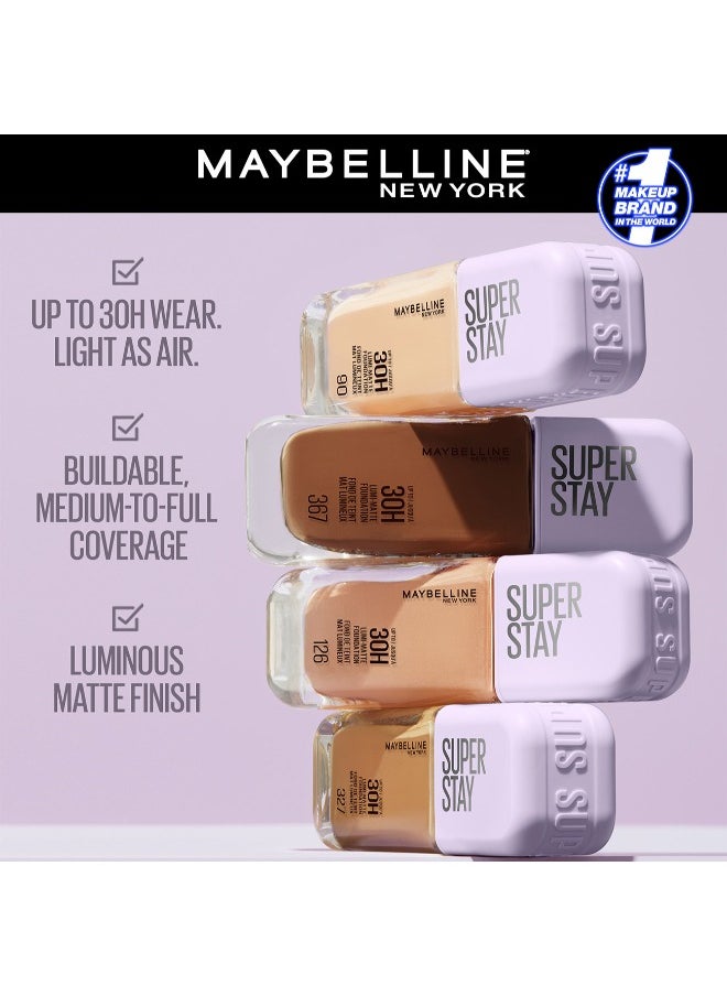 MAYBELLINE NEW YORK MAYBELLINE SUPER STAY LUMI-MATTE FOUNDATION 30H LONGWEAR, LIGHTWEIGHT, WATERPROOF, SWEATPROOF, HEATPROOF, STAY TRUE TO TONE ALL DAY, 140  - Image 3