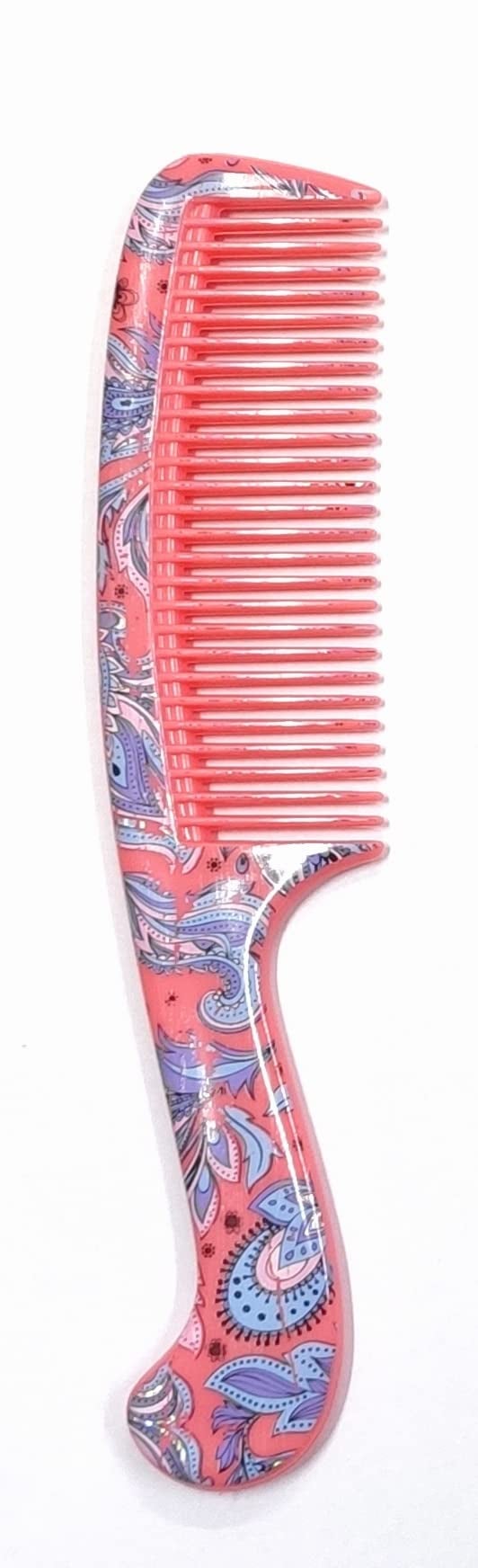Maple Dressing Detangling Handle Printed Hair Comb For Women, Men, Multicolour, Combo Pack Of 4 - Image 2