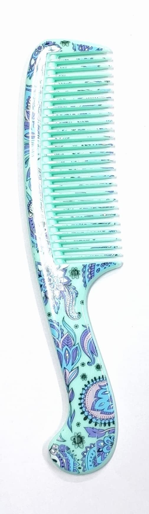 Maple Dressing Detangling Handle Printed Hair Comb For Women, Men, Multicolour, Combo Pack Of 4 - Image 3