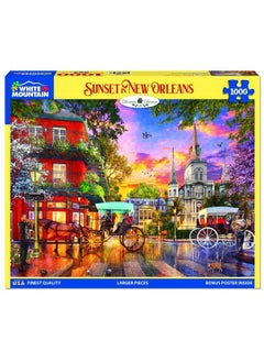 WHITE MOUNTAIN Sunset In New Orleans 1000 Piece Jigsaw Puzzle New Orleans Puzzle Sunset Puzzle  - Image 3