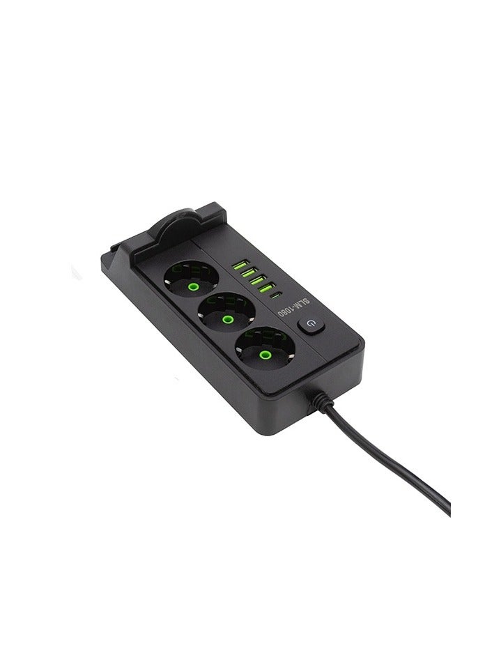 Joint & connector With Wireless Charging Smart Plug +3 AC Port+ 4 USB +Type-C - Image 5