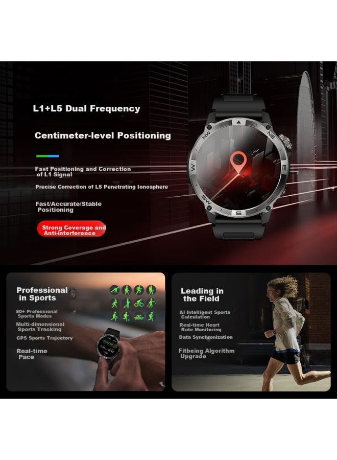Aelvo Intelligent Beidou Gps Positioning Professional Sports Watch, Speed Running Dedicated Heart Rate Bracelet For Men, Official Flagship - Image 2
