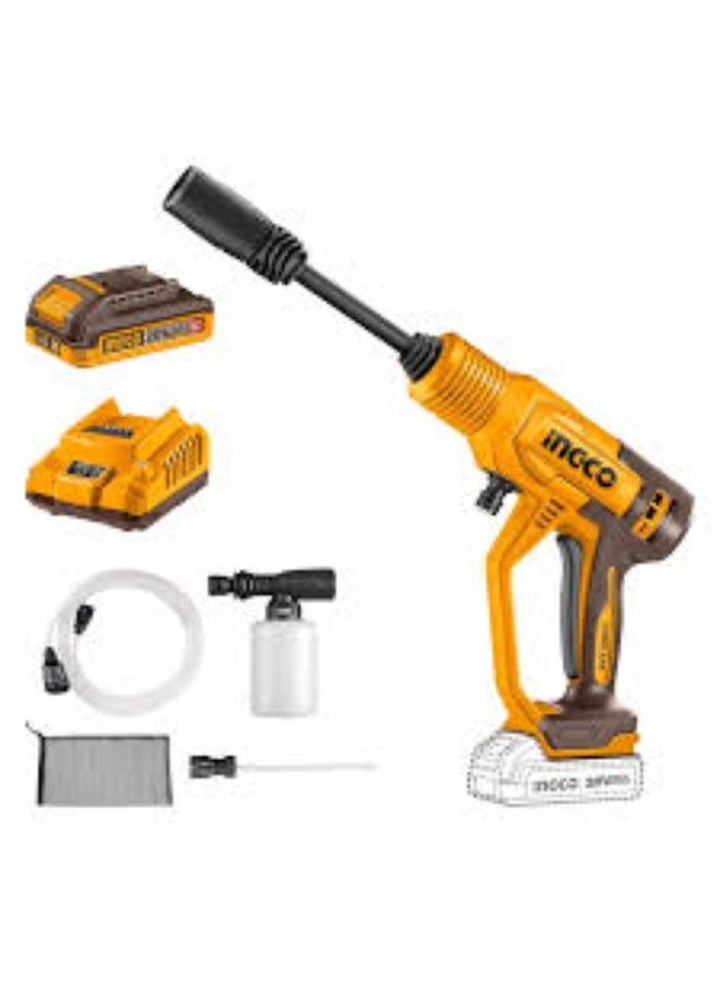 INGCO 20V Cordless Pressure Washer Gun with Battery & Charger