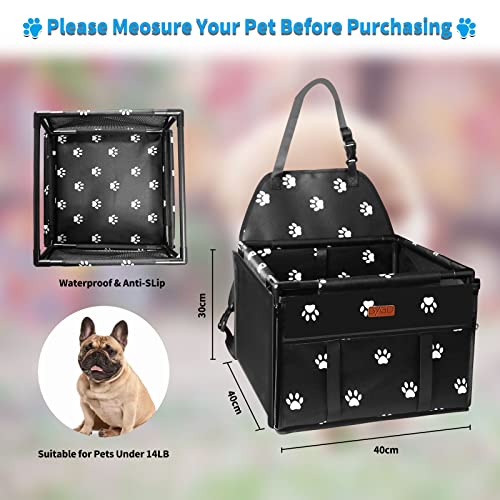 BYGD Pet Dog Booster Seat with 12 PVC Upgraded Support Tubes and ClipOn Safety Leash Breathable and Foldable Pet Car Basket Stable Suitable for Small and Medium Pets - Image 3